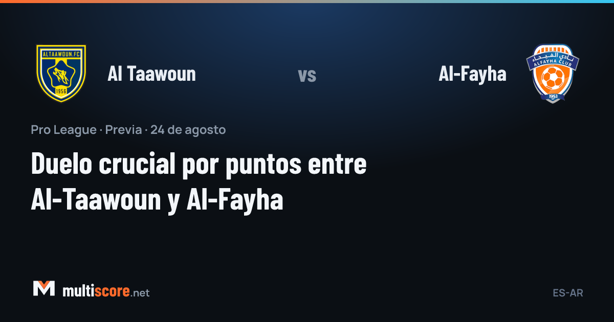 Al Taawoun - Al-Fayha