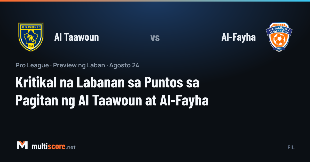 Al Taawoun - Al-Fayha