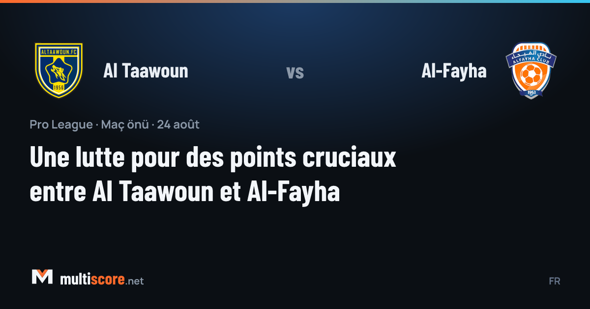 Al Taawoun - Al-Fayha