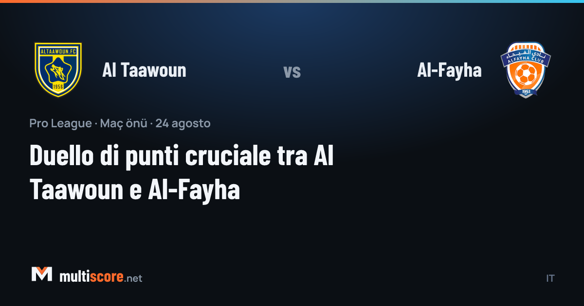 Al Taawoun - Al-Fayha