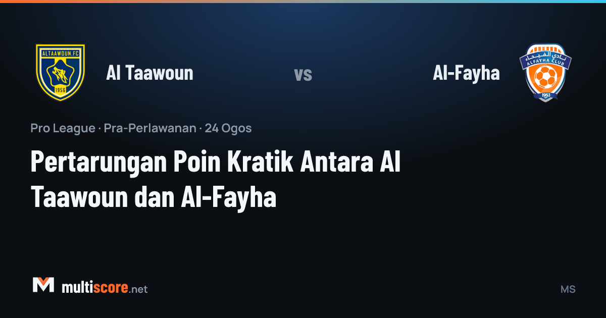 Al Taawoun - Al-Fayha