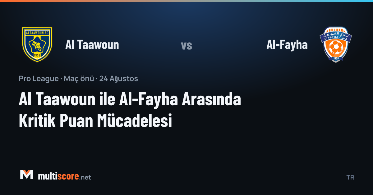 Al Taawoun - Al-Fayha