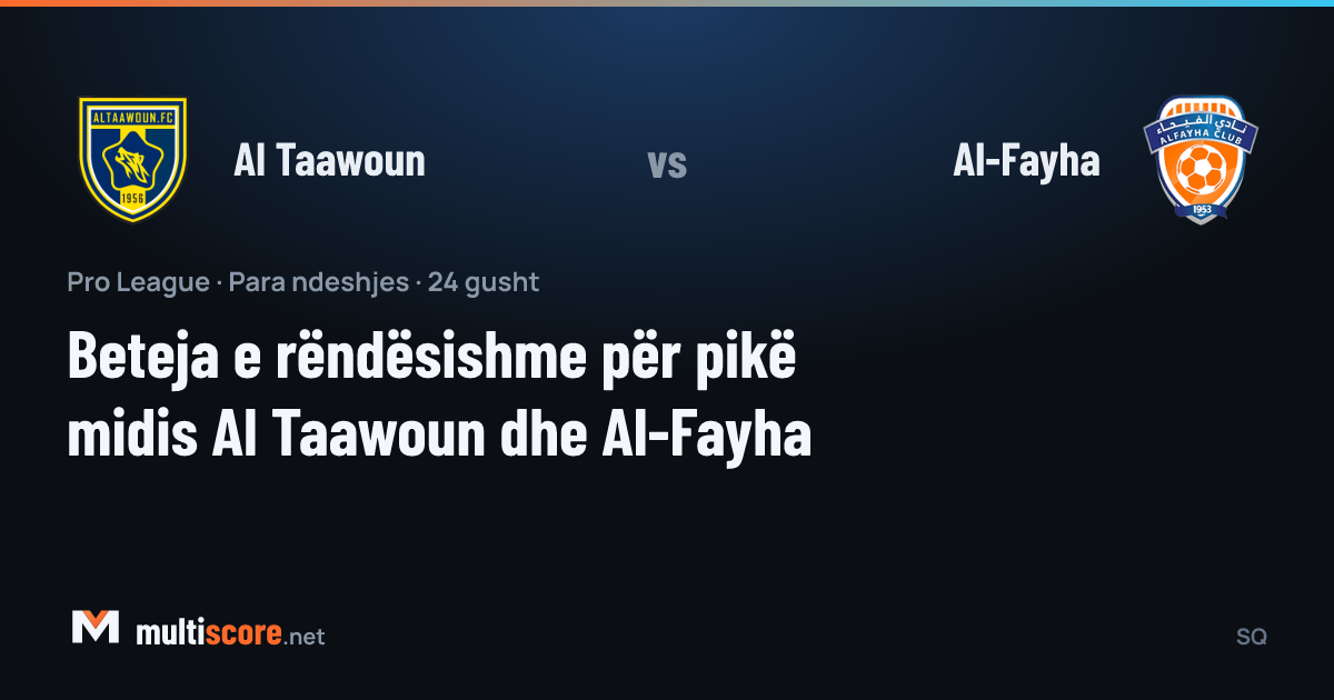 Al Taawoun - Al-Fayha