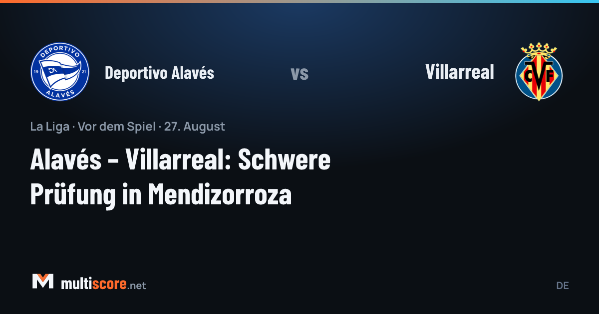 Deportivo Alavés ve Villarreal oyuncuları Mendizorroza Stadyumu'nda top mücadelesi veriyor