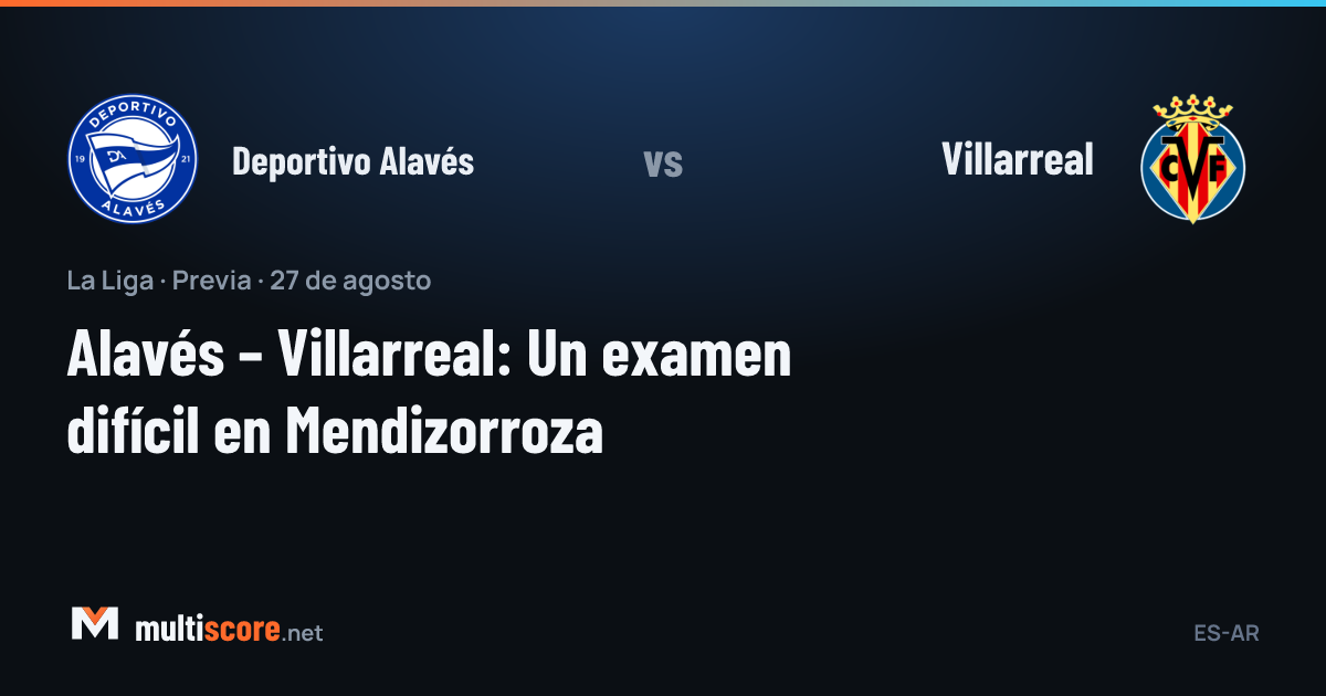 Deportivo Alavés ve Villarreal oyuncuları Mendizorroza Stadyumu'nda top mücadelesi veriyor