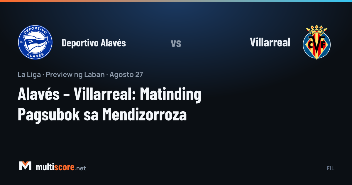 Deportivo Alavés ve Villarreal oyuncuları Mendizorroza Stadyumu'nda top mücadelesi veriyor