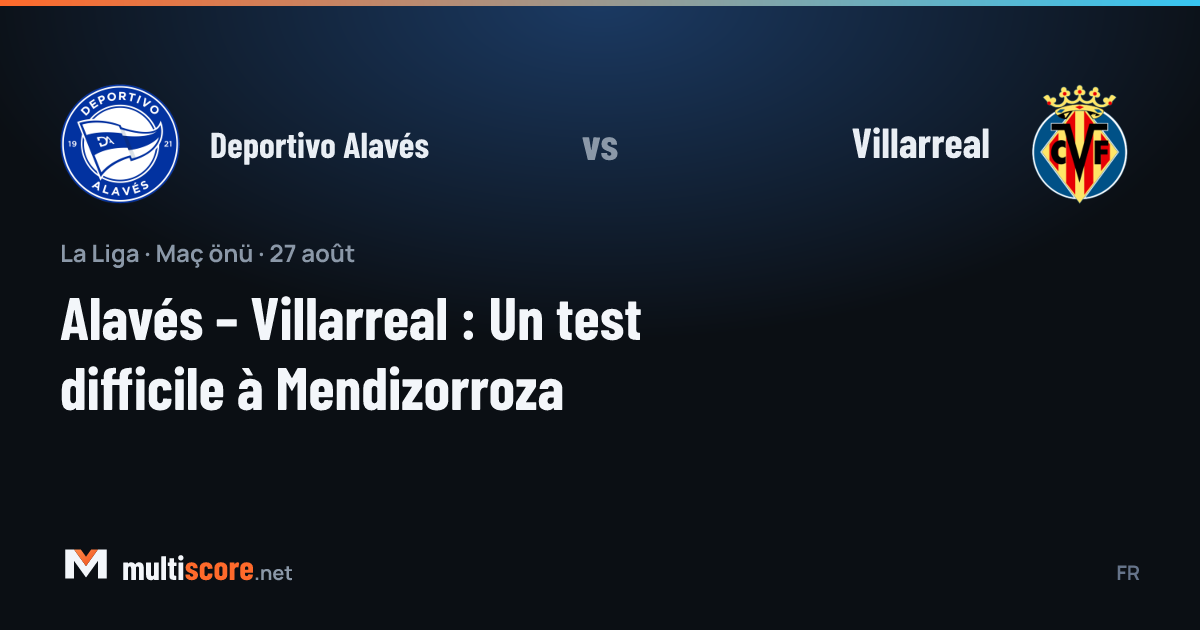 Deportivo Alavés ve Villarreal oyuncuları Mendizorroza Stadyumu'nda top mücadelesi veriyor