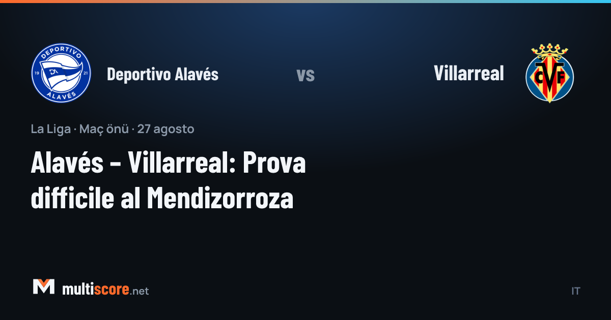 Deportivo Alavés ve Villarreal oyuncuları Mendizorroza Stadyumu'nda top mücadelesi veriyor