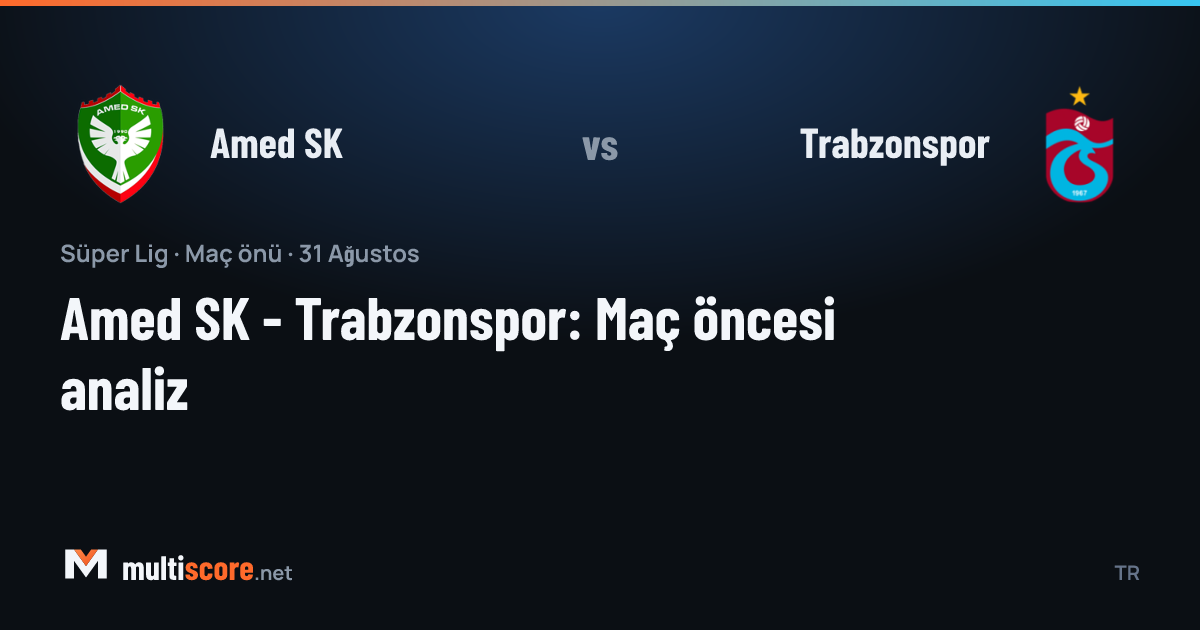 Amed SK - Trabzonspor Süper Lig maçı