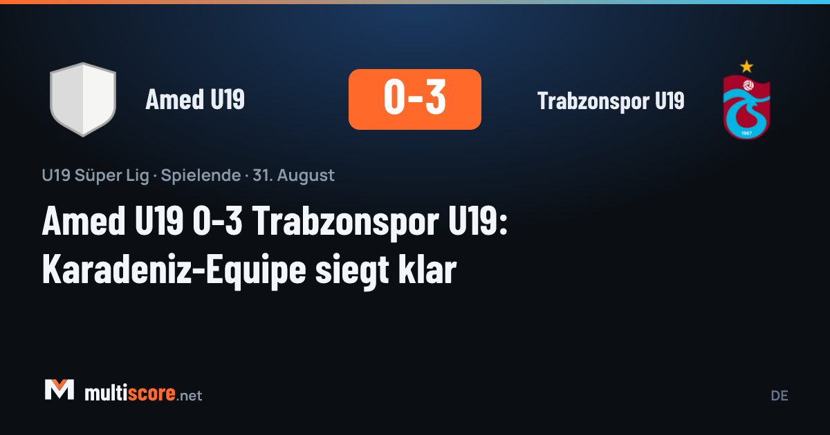 Amed U19 - Trabzonspor U19