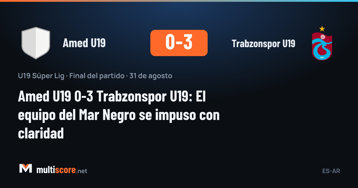 Amed U19 - Trabzonspor U19