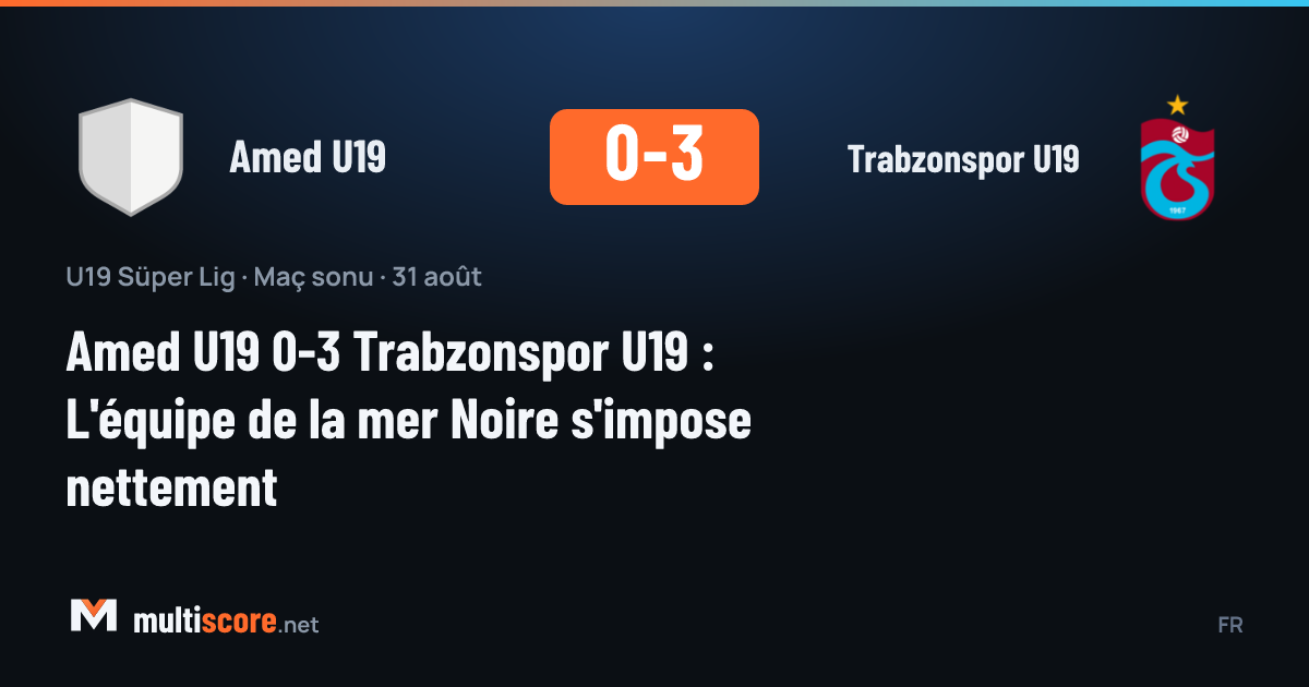 Amed U19 - Trabzonspor U19