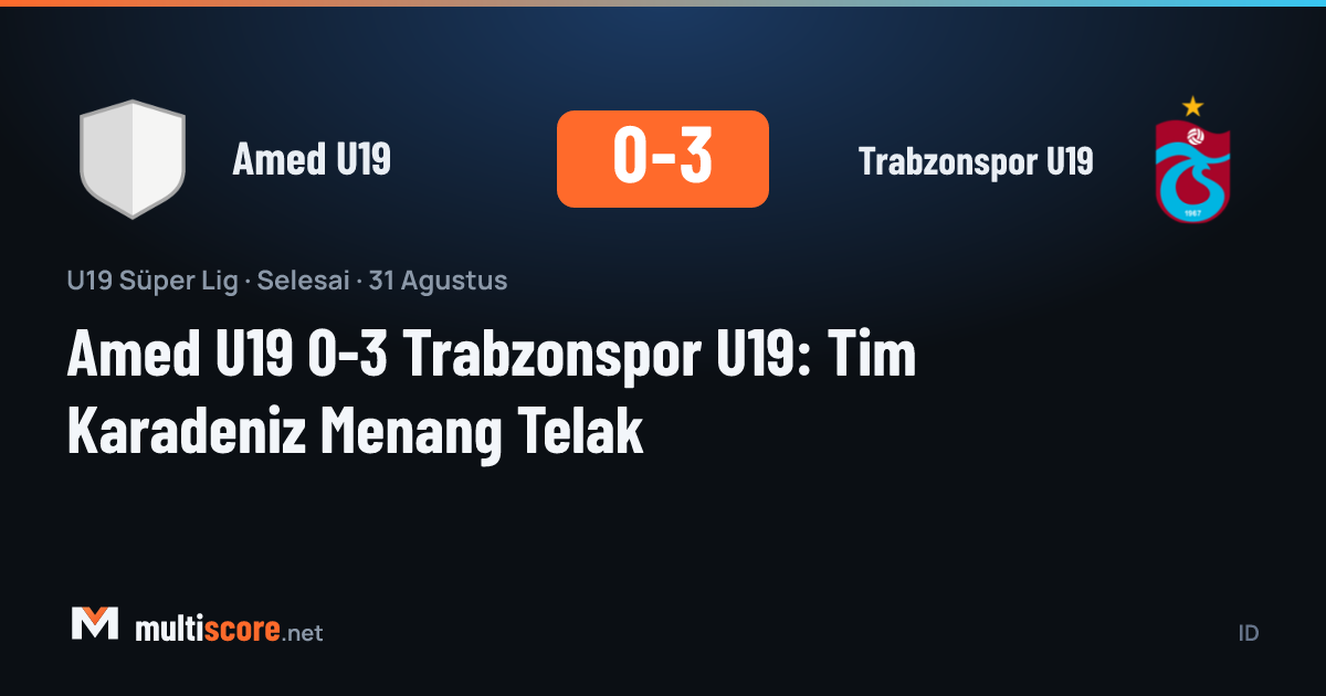 Amed U19 - Trabzonspor U19
