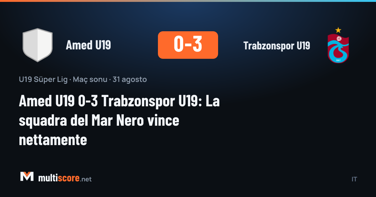 Amed U19 - Trabzonspor U19