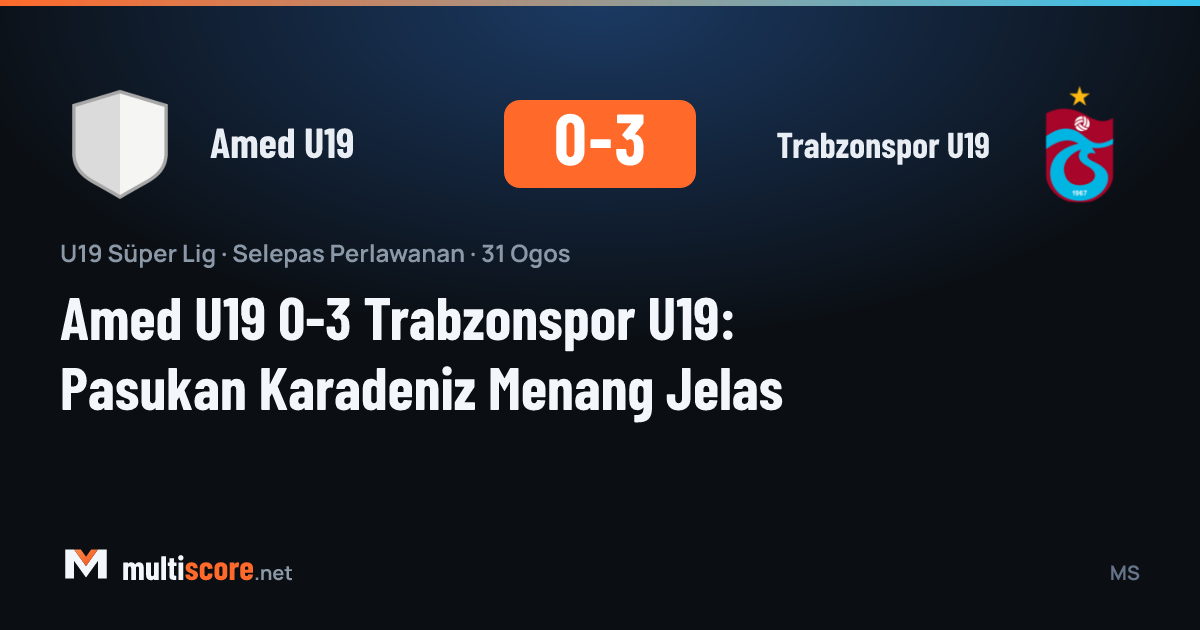 Amed U19 - Trabzonspor U19