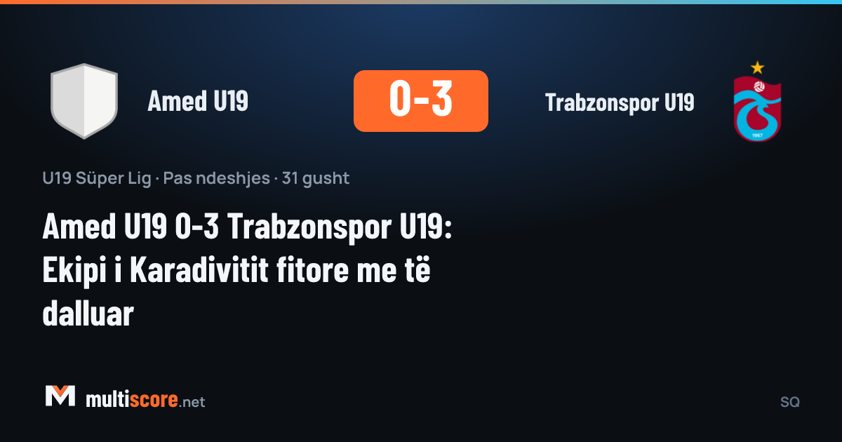 Amed U19 - Trabzonspor U19