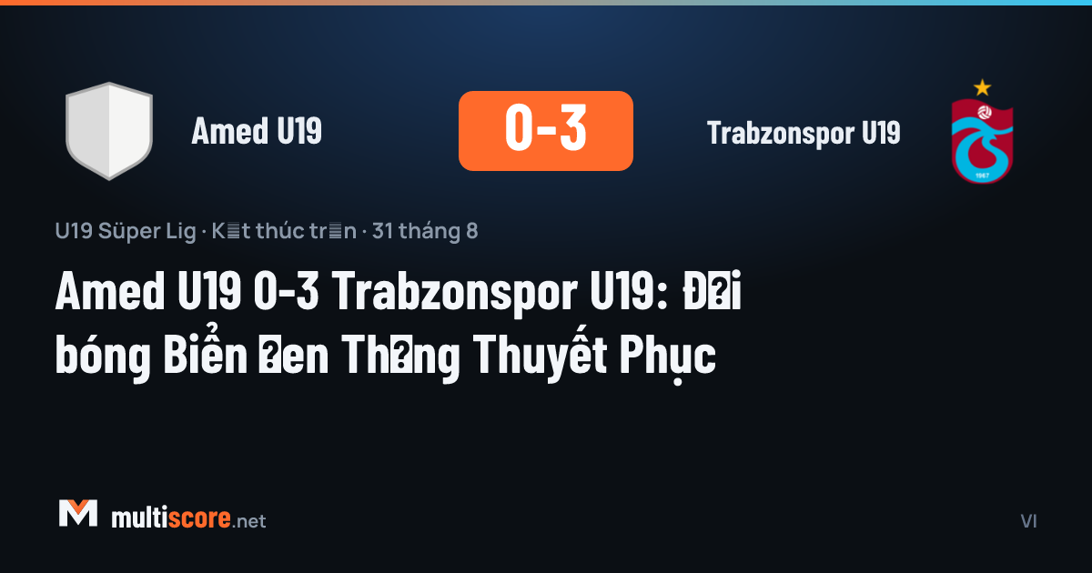 Amed U19 - Trabzonspor U19