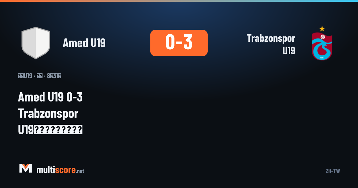 Amed U19 - Trabzonspor U19
