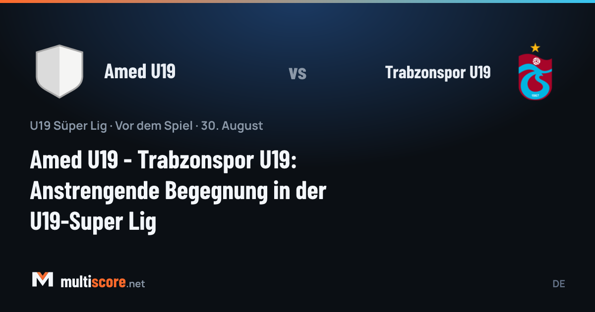 Amed U19 - Trabzonspor U19 U19 Süper Lig maçı