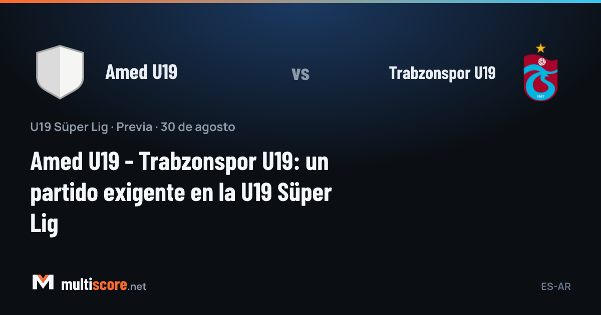 Amed U19 - Trabzonspor U19 U19 Süper Lig maçı