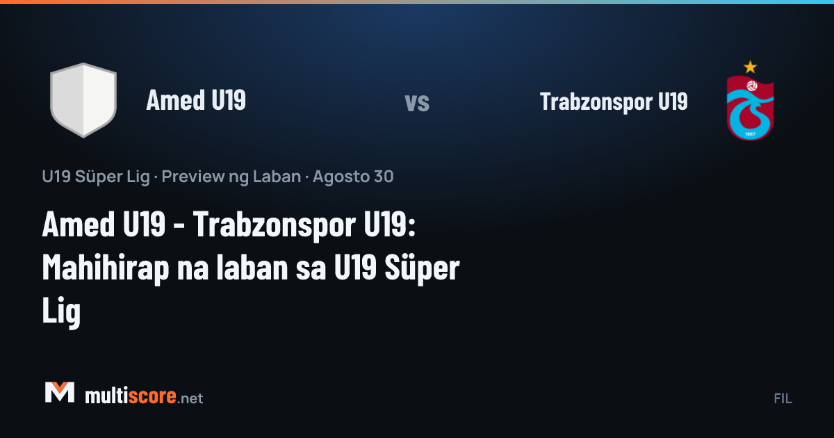 Amed U19 - Trabzonspor U19 U19 Süper Lig maçı