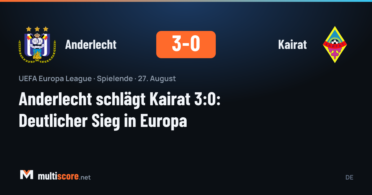 Anderlecht - Kairat