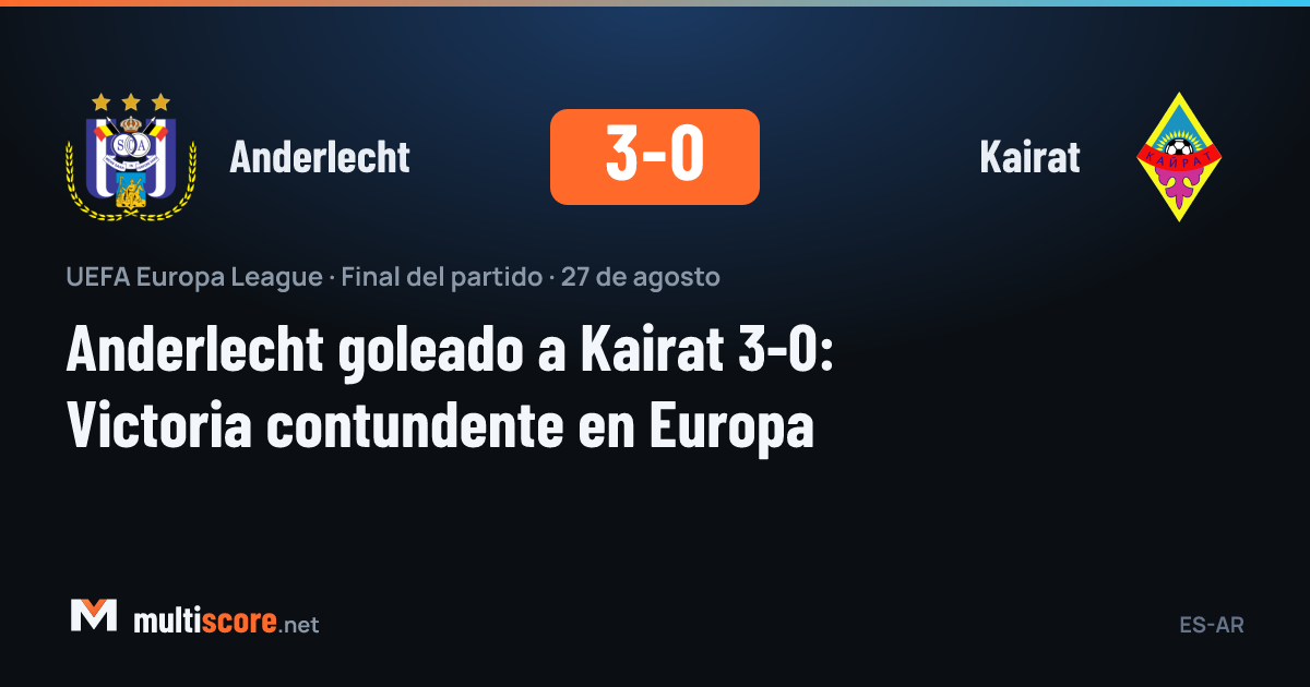 Anderlecht - Kairat