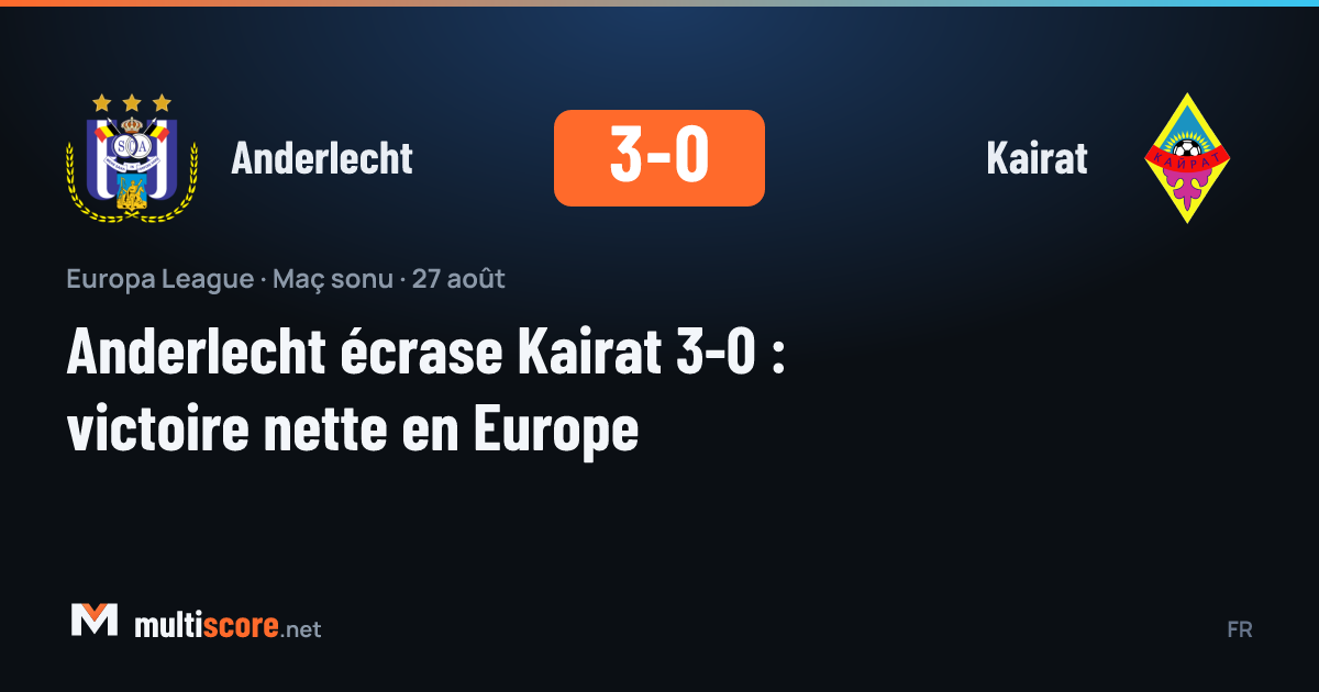 Anderlecht - Kairat