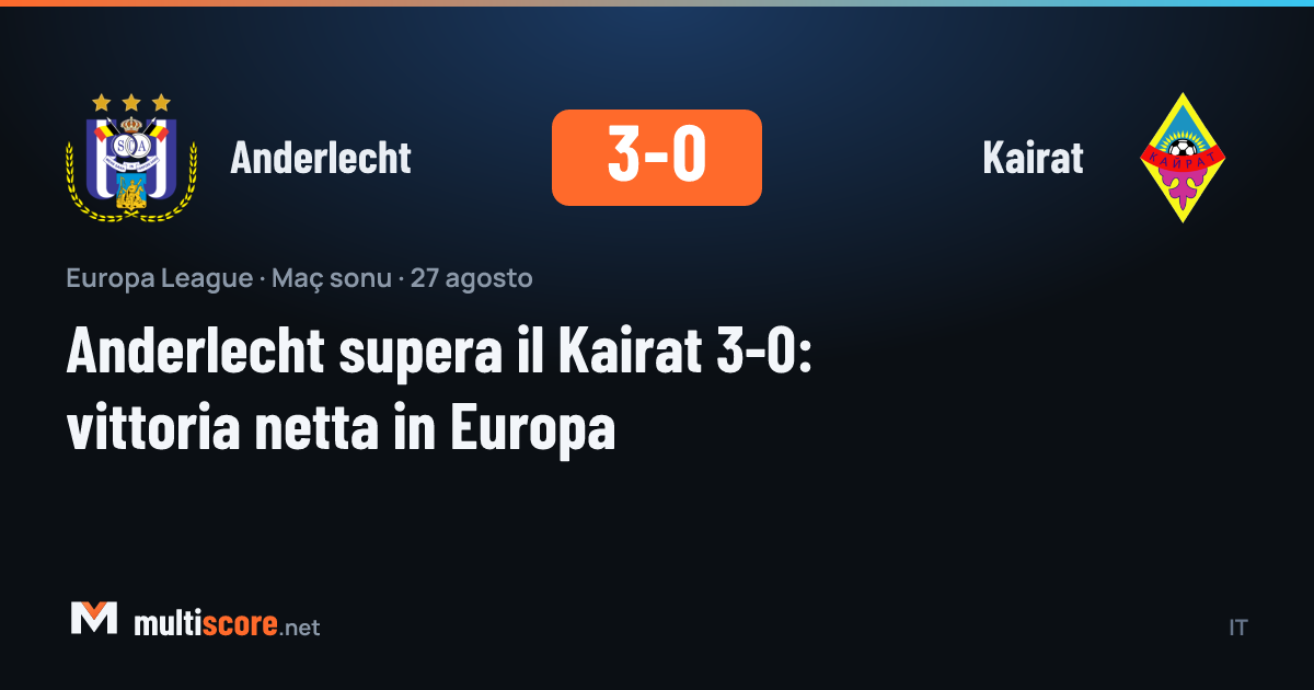 Anderlecht - Kairat