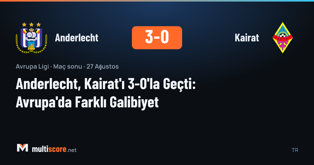 Anderlecht - Kairat