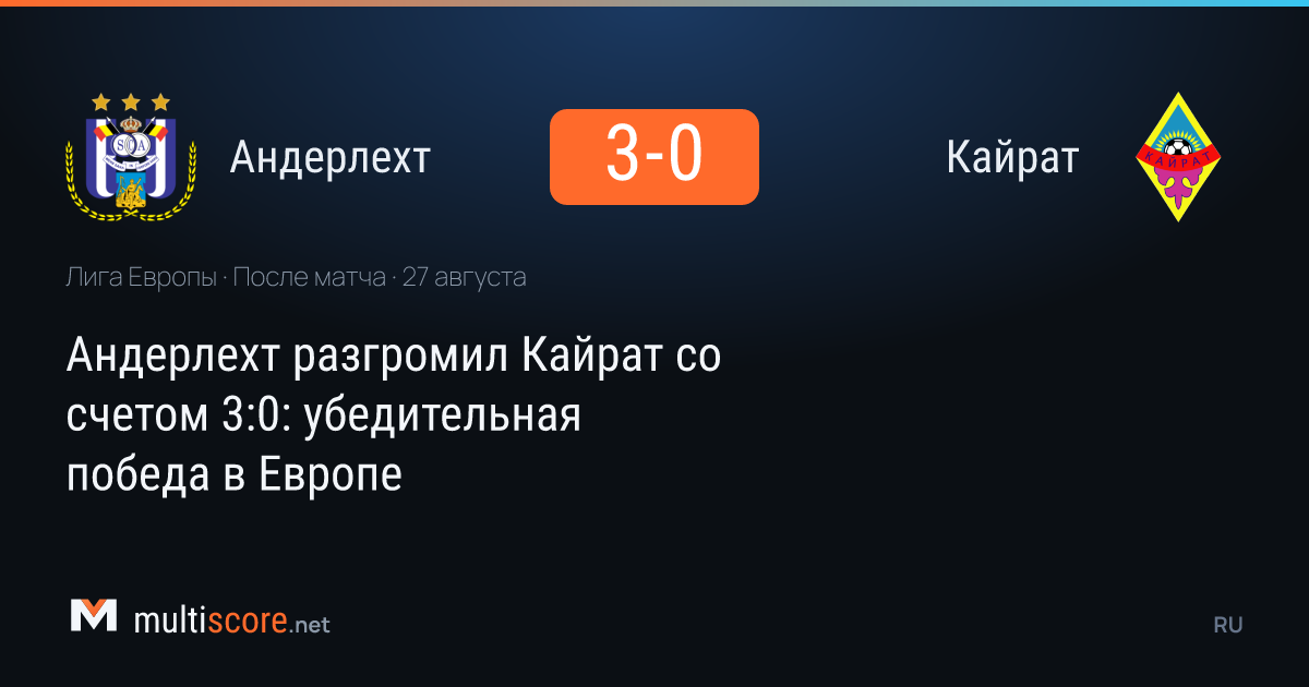 Anderlecht - Kairat