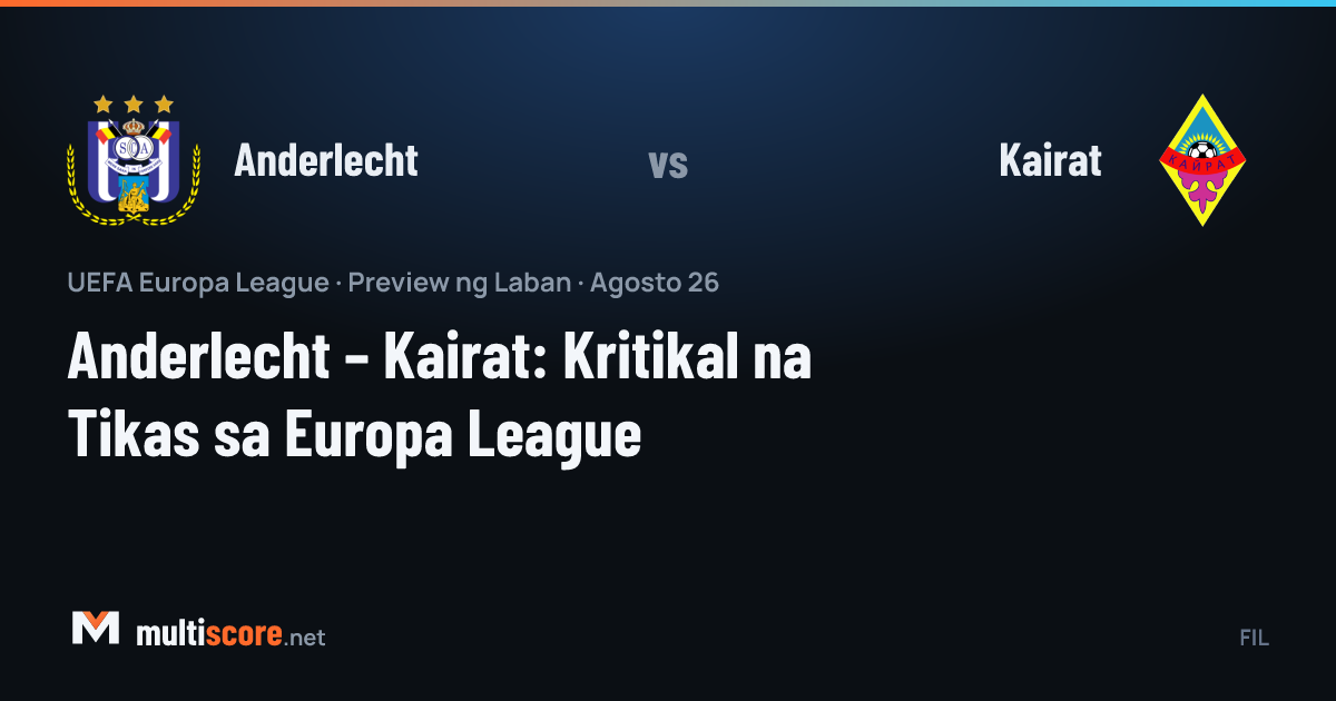 Anderlecht - Kairat Avrupa Ligi maç önü