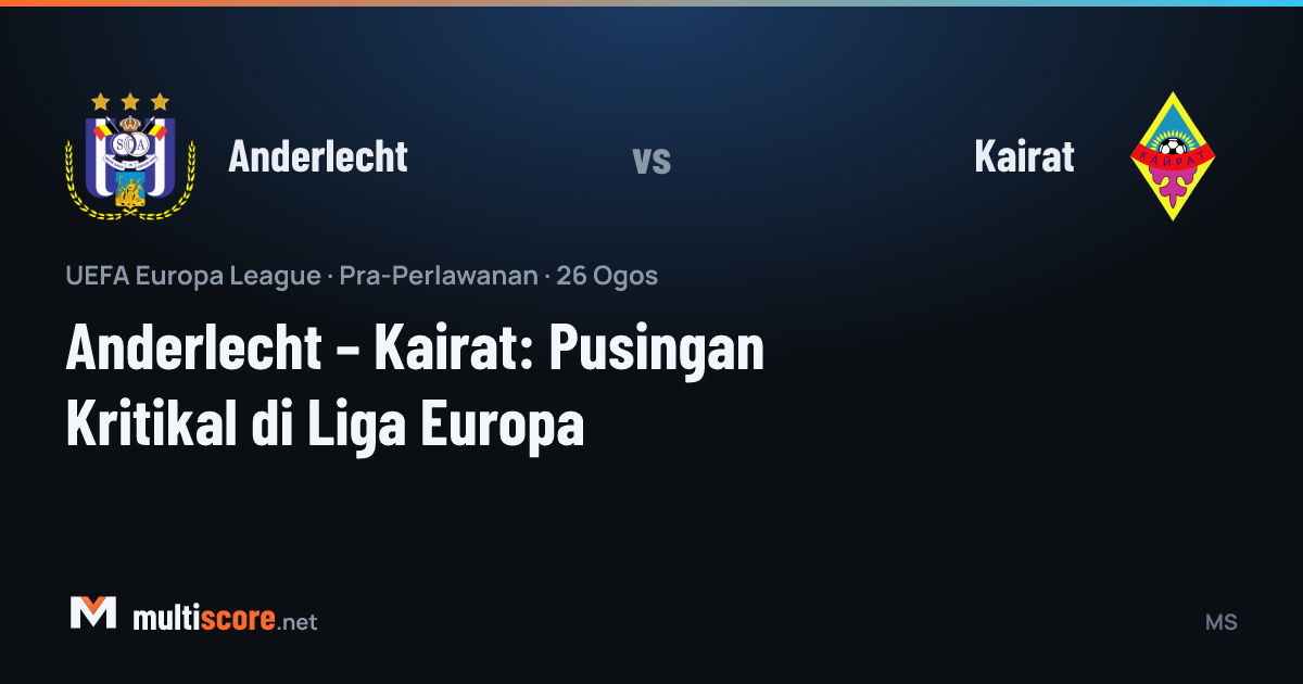 Anderlecht - Kairat Avrupa Ligi maç önü