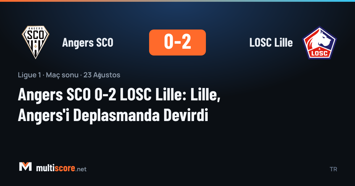Angers SCO ve LOSC Lille futbolcuları Ligue 1 maçında mücadele ediyor
