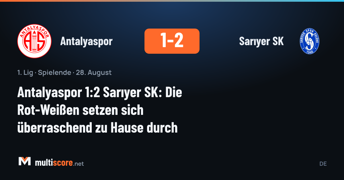 Antalyaspor - Sarıyer SK maçından bir kare
