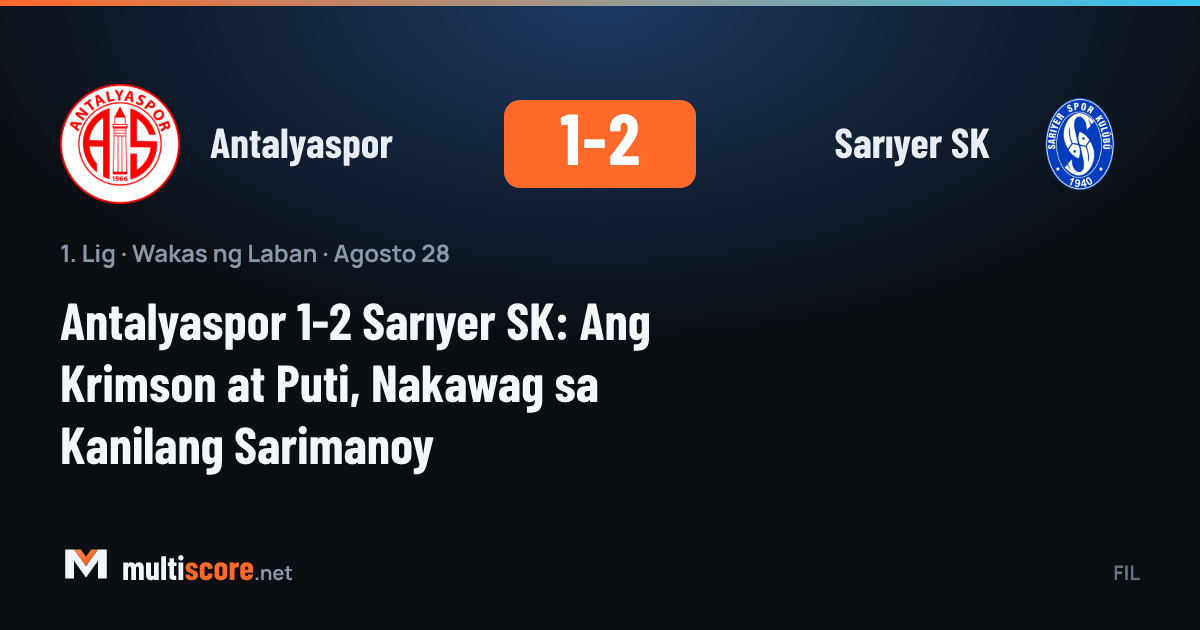 Antalyaspor - Sarıyer SK maçından bir kare