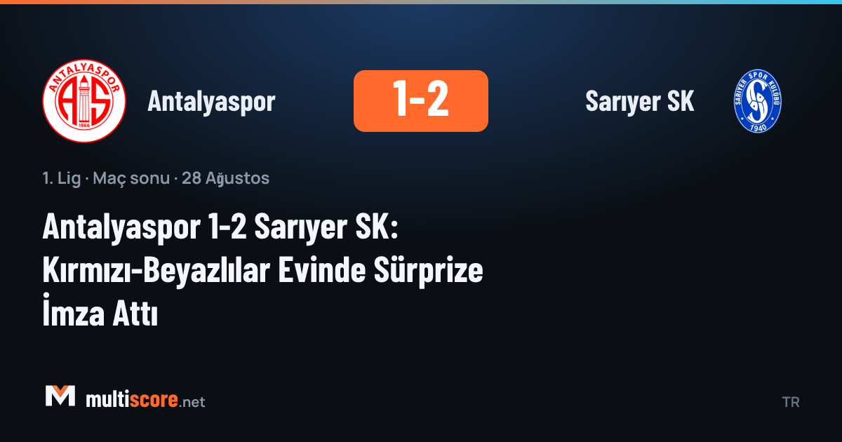 Antalyaspor - Sarıyer SK maçından bir kare