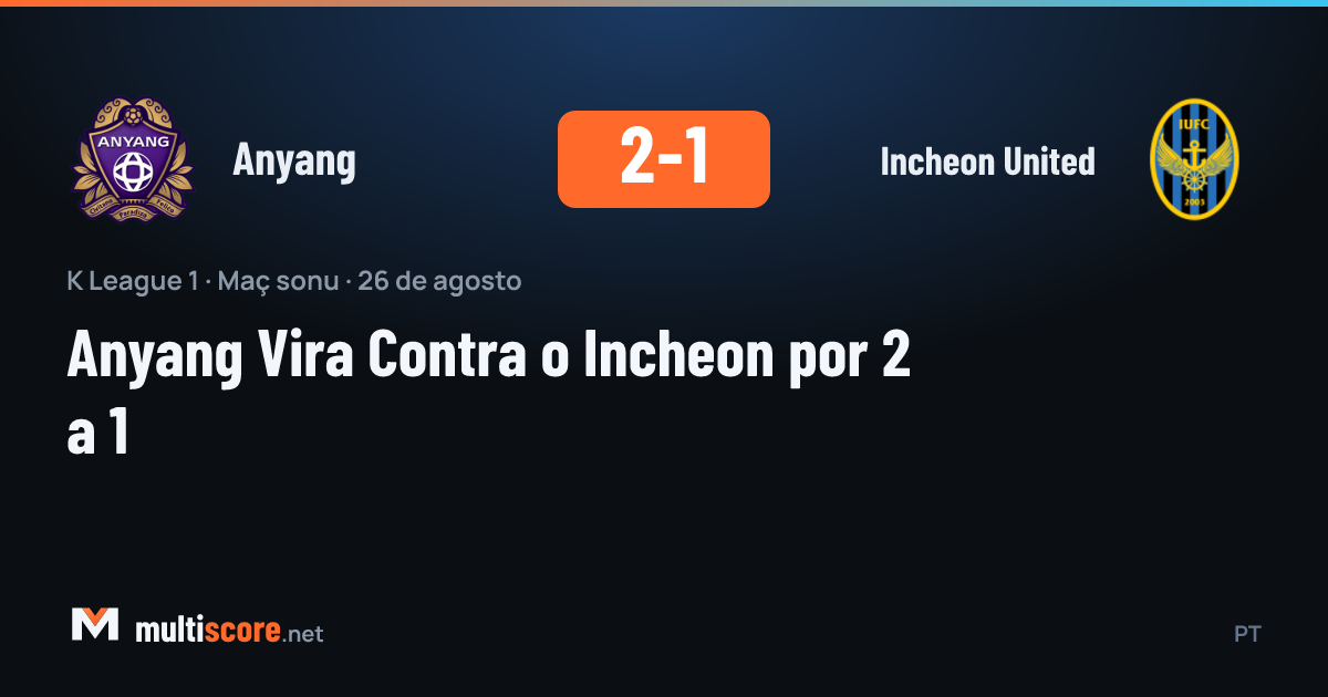 Anyang ve Incheon United oyuncuları K League 1 maçında mücadele ediyor