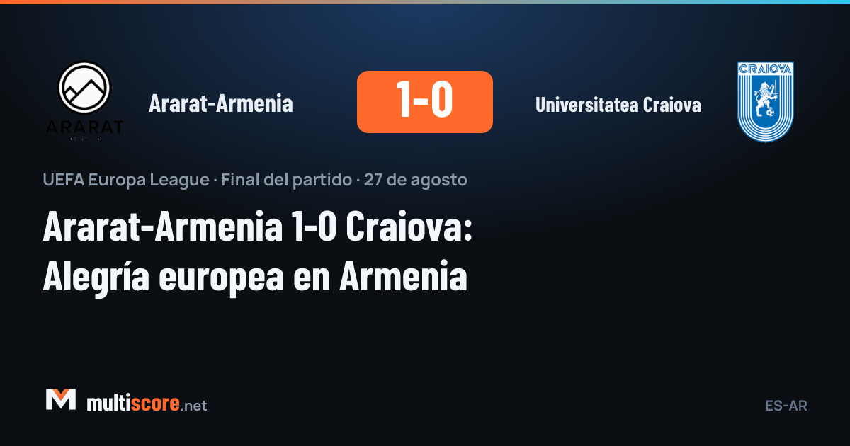 Ararat-Armenia - Universitatea Craiova