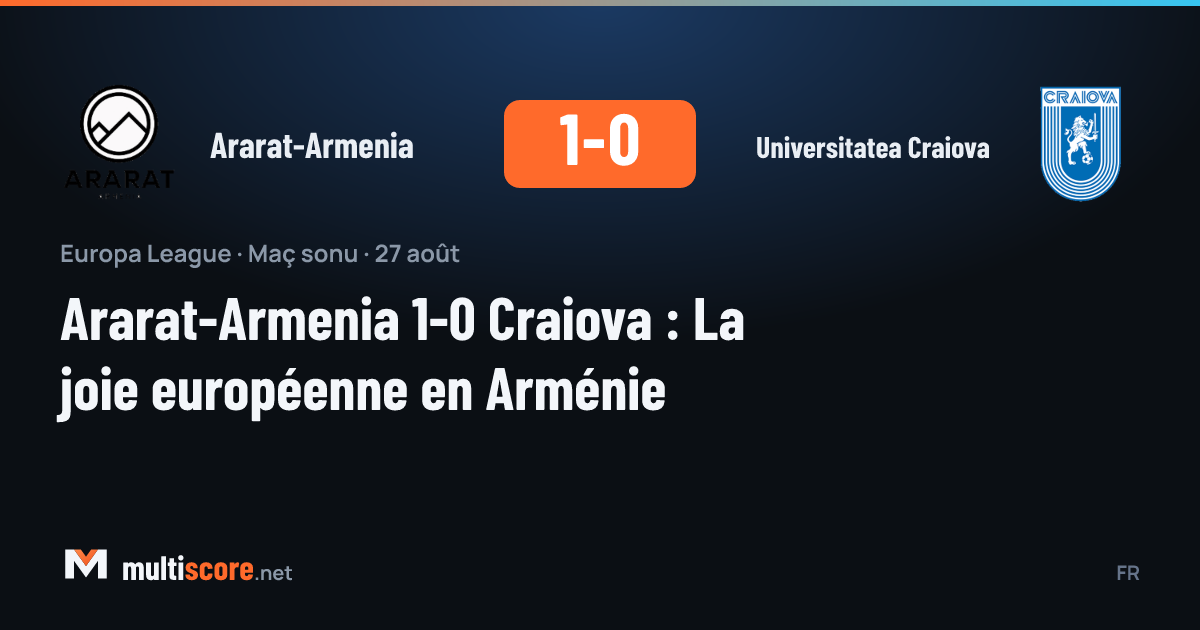 Ararat-Armenia - Universitatea Craiova