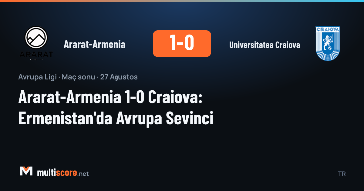 Ararat-Armenia - Universitatea Craiova