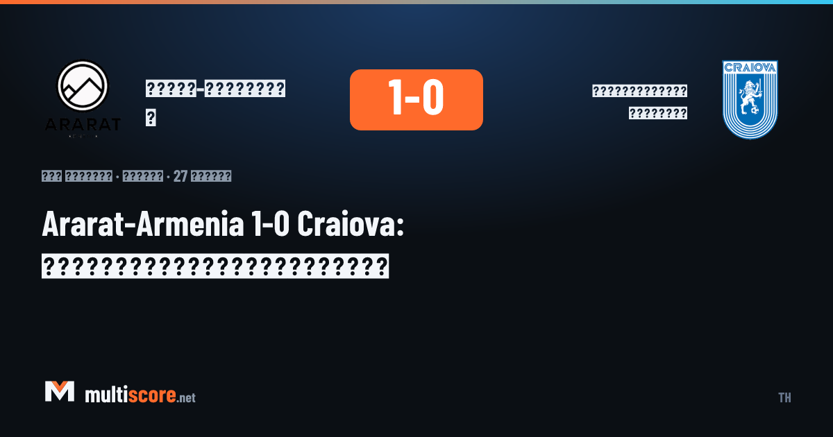 Ararat-Armenia - Universitatea Craiova