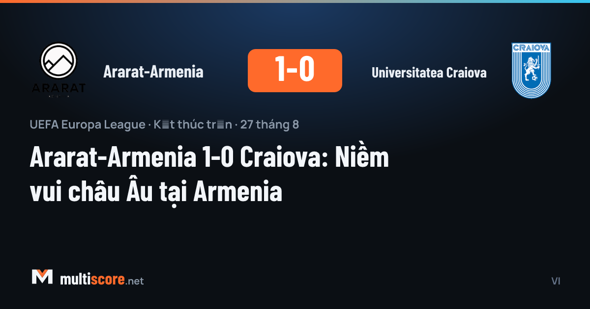 Ararat-Armenia - Universitatea Craiova