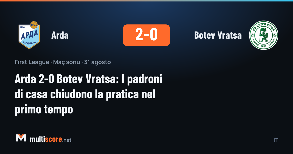 Arda - Botev Vratsa