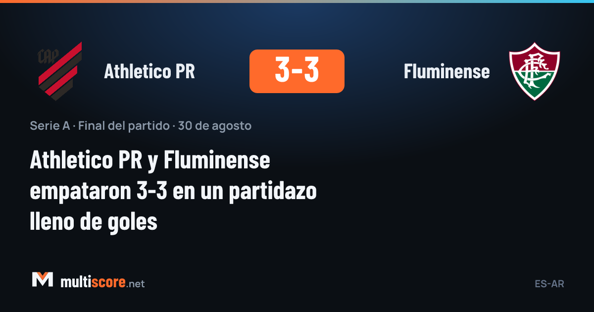 Athletico PR - Fluminense maçından bir kare