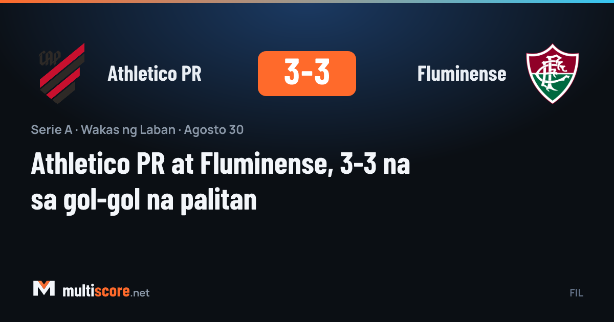 Athletico PR - Fluminense maçından bir kare