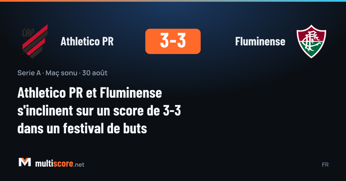 Athletico PR - Fluminense maçından bir kare