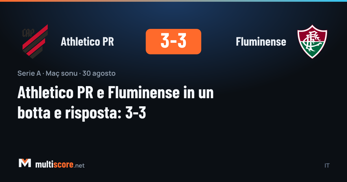 Athletico PR - Fluminense maçından bir kare