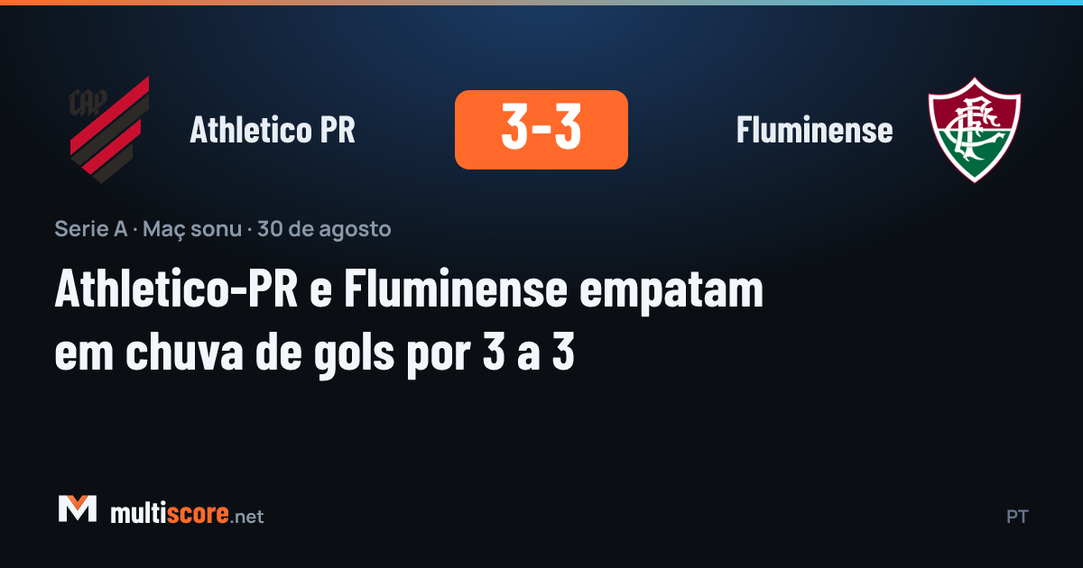 Athletico PR - Fluminense maçından bir kare