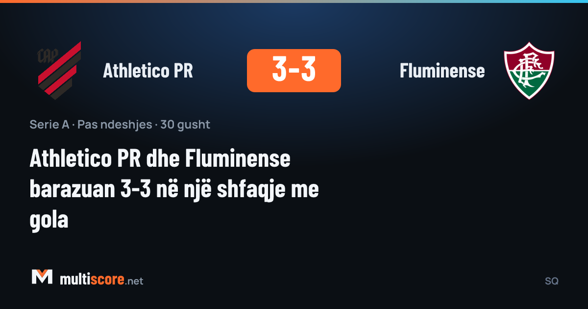 Athletico PR - Fluminense maçından bir kare